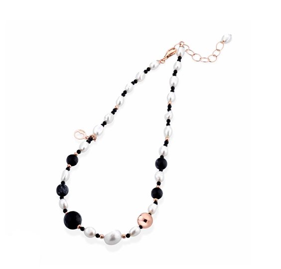 Collana Glamour Donna LELUNE GLAMOUR in Argento Perla LGNK543.3 - LGNK543.3